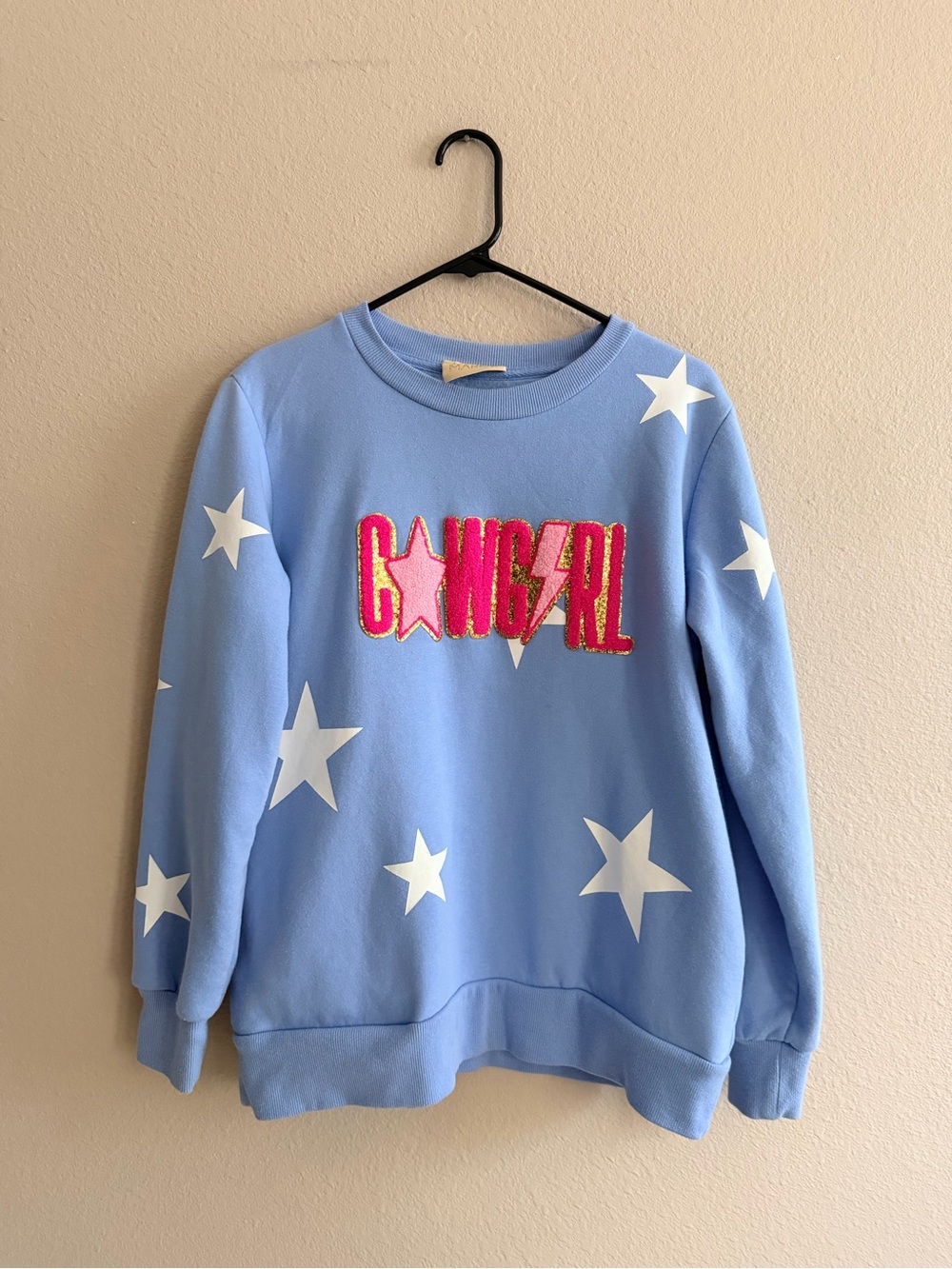 Judith March Cowgirl Light Blue Crewneck Sweatshirt
